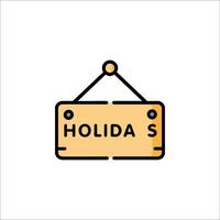 A sign that says hola s on it vector
