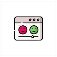 A computer with two faces on it vector