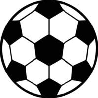 Isolated Soccer Ball Icon, Black and White Hexagon Pattern, Round Shape, Sport Equipment vector