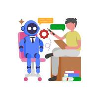 AI Assistant Learning Process vector