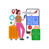 Online Reservation Automation System vector