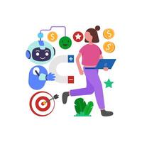 Employee Retention Prediction Analytics vector