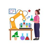 Automated Research Laboratory Setup vector
