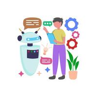 Man Machine Interface Communication vector