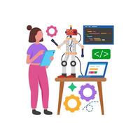 Automation System Programming Process vector