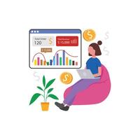 Personal Wealth Overview Interface vector