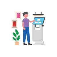 Self Service Banking Terminal vector