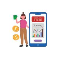 Mobile Financial Services Application vector