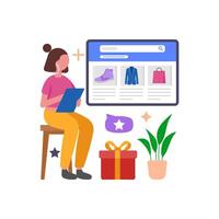 Online Store Navigation Session vector