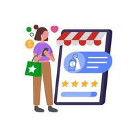 Technology Enhanced Shopping Experience vector