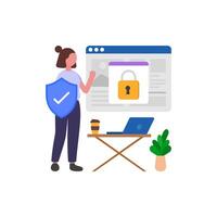 Internet Activity Protection Rights vector
