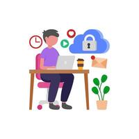 Remote Data Protection System vector