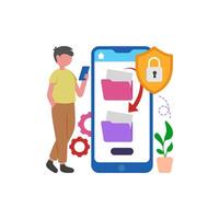 Protected Data Transmission Process vector