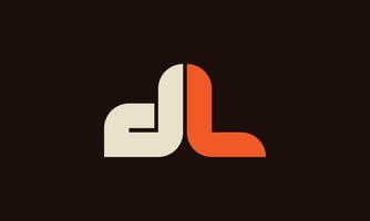 dL monogram logo design vector