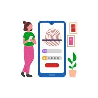 Biometric Access Security System vector