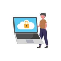 Portable Computer Protection Measures vector