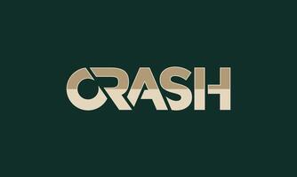 Crash typographic logo design vector