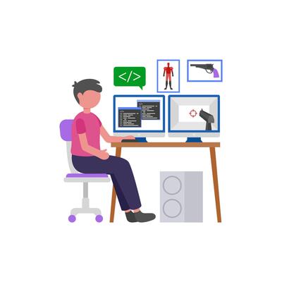 Game Programmer Working