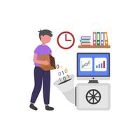 Information Analysis Workflow vector