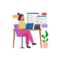 Female Software Developer vector
