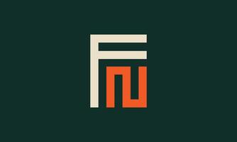 fn MONOGRAM LOGO DESIGN vector