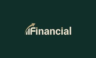 Financial growth typographic one word logo design vector