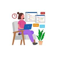 Remote Coding Workstation vector