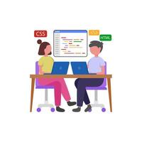 Collaborative Coding Session vector