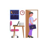 Workday Conclusion Transition Period vector