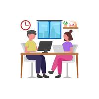 Collaborative Shared Office Space vector