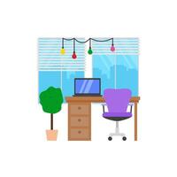 Functional Work Environment Setup vector