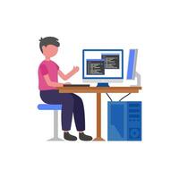 Software Development Coding Work vector