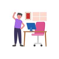 Workplace Mobility Exercise Routine vector