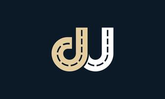 dJ pathways monogram logo design vector