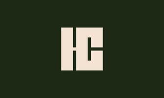 HC monogram logo design vector