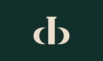 db minimalistic monogram logo design vector