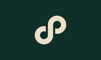 dp artistic monogram logo vector