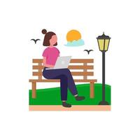 Nature Inspired Work Setting vector