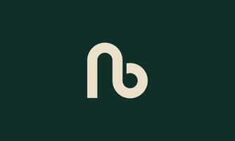 nb intersecting monogram logo vector