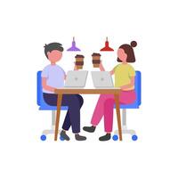 Collaborative Workplace Team Member vector