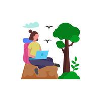 Flexible Remote Work Setup vector