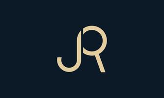 JR minimalistic monogram logo design vector