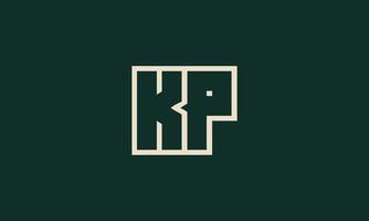 KP monogram logo design vector