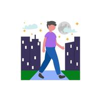 Refreshing Evening Stroll Time vector