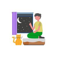 Relaxing Star Counting Activity vector