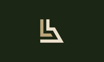 Lb or bL minimalistic monogram logo design vector