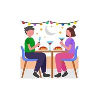 Al Fresco Evening Dining vector
