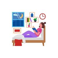 Relaxing Evening Reading Session vector