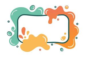 Colorful with Blobs and Bubbles on White Backdrop, Decorative Design vector