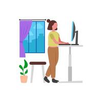 Ergonomic Standing Workstation Configuration vector